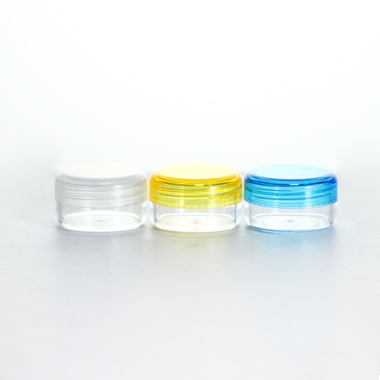 Mini potes vazios de creme cosmético acrílico 3g 5g 10g